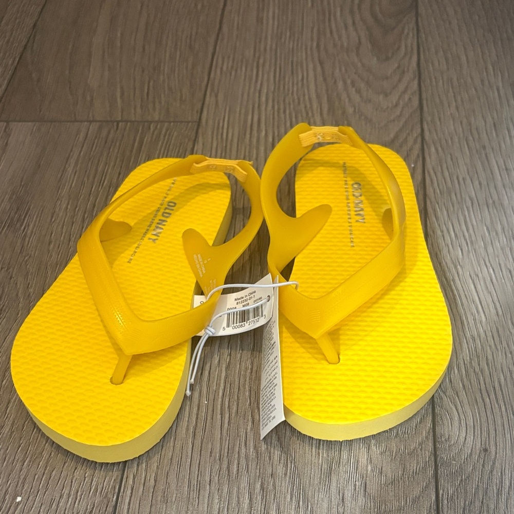 Old Navy Kids Bright Yellow Flip Flops